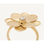 Petali 18K Yellow Gold Flower Ring with Diamond Center - AB605 B Y 02-Marco Bicego-Renee Taylor Gallery