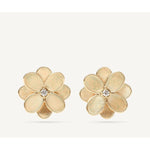 18K Yellow Gold Flower Stud Earrings with Diamonds - OB1678 B Y 02-Marco Bicego-Renee Taylor Gallery