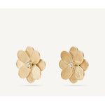 18K Yellow Gold Flower Stud Earrings with Diamonds - OB1678 B Y 02-Marco Bicego-Renee Taylor Gallery