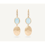 18K Siviglia Diamond & Aquamarine Hook Earrings - OB1289-AB AQ01 Y 02-Marco Bicego-Renee Taylor Gallery