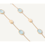 18K Siviglia Aquamarine Station Necklace - CB1874-E AQ01 Y 02-Marco Bicego-Renee Taylor Gallery