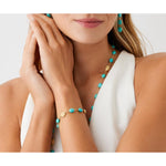 18K Yellow Gold Bracelet with Turquoise - BB2769 TU01 Y 02-Marco Bicego-Renee Taylor Gallery