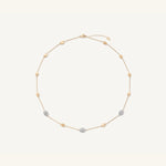 18K Yellow Gold & Diamond Bean Necklace - CB1838-E B YW Q6-Marco Bicego-Renee Taylor Gallery
