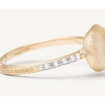 18K Yellow Gold Horizontal Ring with Diamonds - AB609 B YW Q6-Marco Bicego-Renee Taylor Gallery