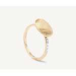 18K Yellow Gold Horizontal Ring with Diamonds - AB609 B YW Q6-Marco Bicego-Renee Taylor Gallery