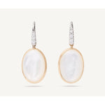 18K Siviglia Diamond & Mother of Pearl Earrings - OB1799-AB MPW YW Q6-Marco Bicego-Renee Taylor Gallery