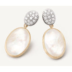 18K Yellow & White Gold Mother of Pearl & Diamond Drop Earrings - OB1799-B MPW YW Q6-Marco Bicego-Renee Taylor Gallery