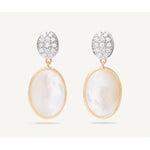 18K Yellow & White Gold Mother of Pearl & Diamond Drop Earrings - OB1799-B MPW YW Q6-Marco Bicego-Renee Taylor Gallery