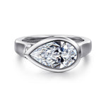14K White Gold Pear Shape Diamond Engagement Ring Mount - ER17096P10W4JJJ-Gabriel & Co.-Renee Taylor Gallery