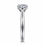 14K White Gold Round Solitaire Diamond Engagement Ring Mount - ER17023R8W4JJJ-Gabriel & Co.-Renee Taylor Gallery