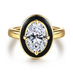 14K Yellow Gold Oval Diamond Engagement Ring Mount - ER16954O8Y44JJ-Gabriel & Co.-Renee Taylor Gallery