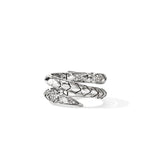 Naga Silver Diamond Pave (0.11ct) Double Row Ring - RBP604032DI-John Hardy-Renee Taylor Gallery