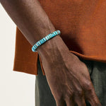 Heishi Silver Bracelet with Treated Turquoise - BUS290131TQX-John Hardy-Renee Taylor Gallery