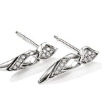 Naga Silver Diamond Pave (0.11ct) Stud Earrings - EBP603992DI-John Hardy-Renee Taylor Gallery