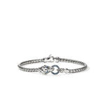 Naga Silver Slim Chain Bracelet with Blue Sapphire - BUS603754BSPX-John Hardy-Renee Taylor Gallery