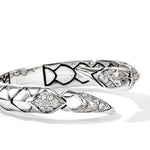 Naga Silver Diamond Pave (0.11ct) Single Row Ring - RBP604022DI-John Hardy-Renee Taylor Gallery