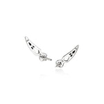 Naga Silver Diamond Pave (0.11ct) Stud Earrings - EBP603992DI-John Hardy-Renee Taylor Gallery