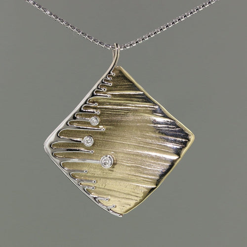 14k Gold & Diamond Pendant - 1021D-Y-Leon Israel Designs-Renee Taylor Gallery