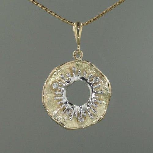 14k Gold & Diamond Pendant - 186MTD+6YW-Leon Israel Designs-Renee Taylor Gallery