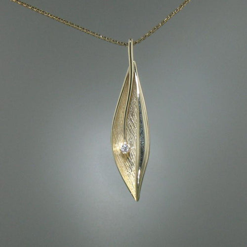 14k Yellow Gold & Diamond Pendant - 379SD-Y-Leon Israel Designs-Renee Taylor Gallery