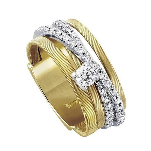 Goa Yellow Gold Five Strand Diamond Ring - AG315 B B2 YW-Marco Bicego-Renee Taylor Gallery