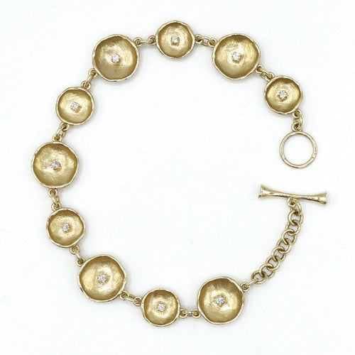 14K Yellow Gold Diamond Bracelet - 812BLD-Y-Leon Israel Designs-Renee Taylor Gallery