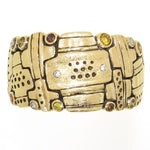18K Hill of Crosses Natural Diamond Dome Ring - R-199DC-Alex Sepkus-Renee Taylor Gallery