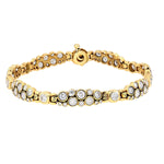 White Link Bracelet with White Diamonds in 18K Yellow Gold - B-50D-Alex Sepkus-Renee Taylor Gallery
