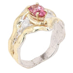 14K Gold & Crystalline Silver Pink Tourmaline Ring - 31934-Shelli Kahl-Renee Taylor Gallery
