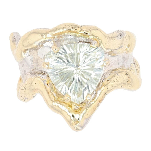 14K Gold & Crystalline Silver Prasiolite Ring - 34901-Shelli Kahl-Renee Taylor Gallery