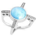Destiny Ring - Rdest00-00-Marahlago Larimar-Renee Taylor Gallery