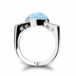 Destiny Ring - Rdest00-00-Marahlago Larimar-Renee Taylor Gallery