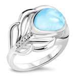 Willow Ring - Rwill00-00-Marahlago Larimar-Renee Taylor Gallery