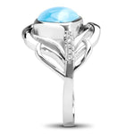 Willow Ring - Rwill00-00-Marahlago Larimar-Renee Taylor Gallery