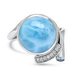 Como White Sapphire Ring - Rcomo00-00-Marahlago Larimar-Renee Taylor Gallery