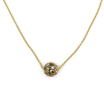 18K Open Oval Diamond Ball Pendant & Chain - M-919-Alex Sepkus-Renee Taylor Gallery