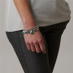Tizoc Sterling Silver Plated Bracelet - PUL1800VRDMTL0M-UNO de 50-Renee Taylor Gallery