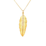 14K Gold & Diamond Leaf Necklace - M7826-Marika-Renee Taylor Gallery