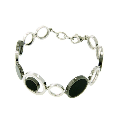 Sterling Silver Onyx Bracelet - 52/08053-Breuning-Renee Taylor Gallery