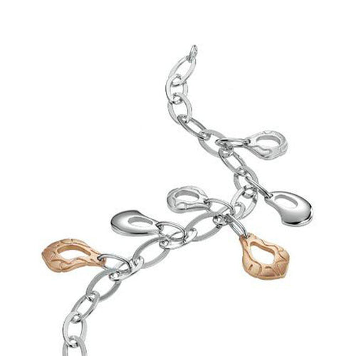 Rose Gold Plated Sterling Silver Chain Bracelet - 54/00776-Breuning-Renee Taylor Gallery