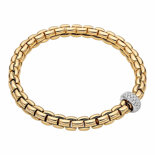 Eka Flex'it 18K Gold & Diamond Pave Bracelet - 707B-FOPE-Renee Taylor Gallery