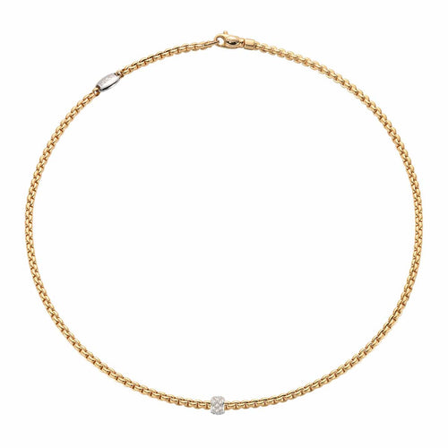 Eka Tiny 18K Gold & Diamond Pave Necklace - 730C-FOPE-Renee Taylor Gallery