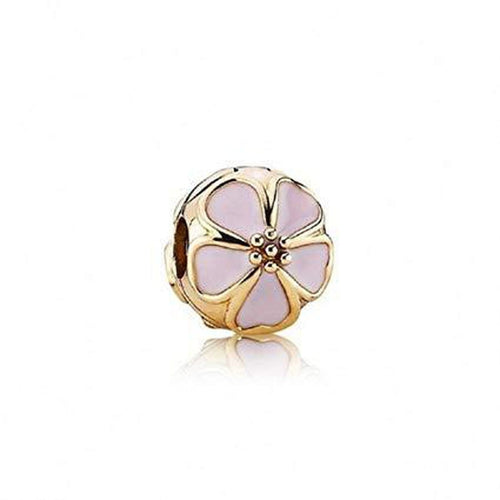 Cherry Blossom 14K Gold Pink Enamel Charm - 750816EN40-Pandora-Renee Taylor Gallery