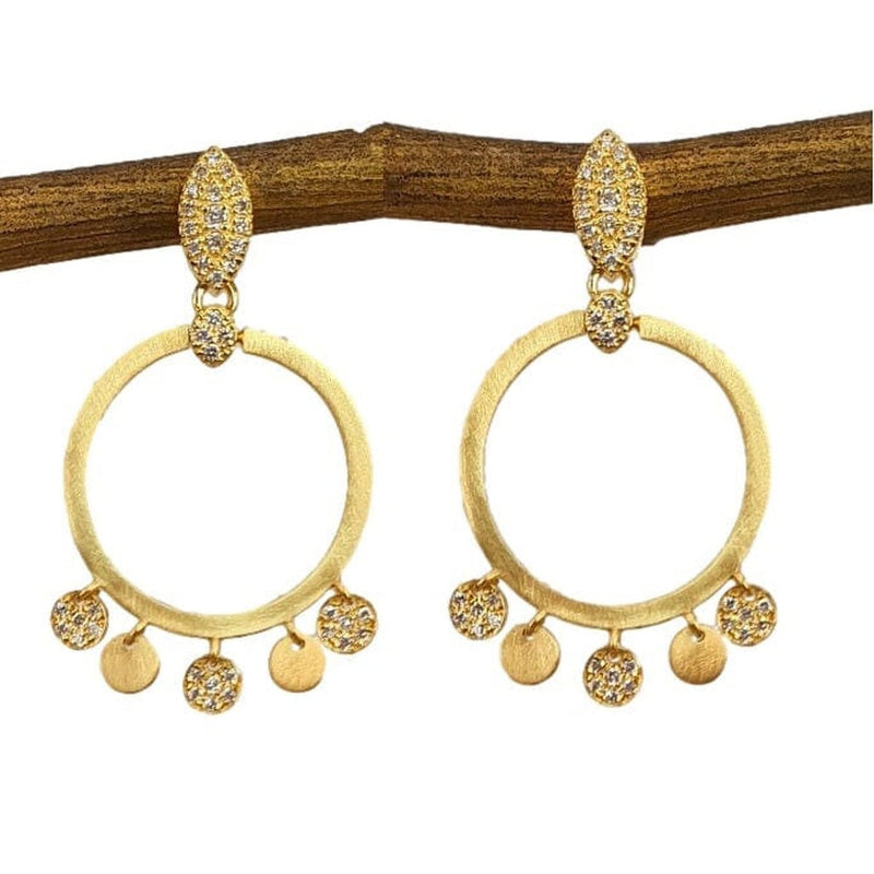 Marika 14k Gold & Diamond Disc Earrings - M8819-Marika-Renee Taylor Gallery