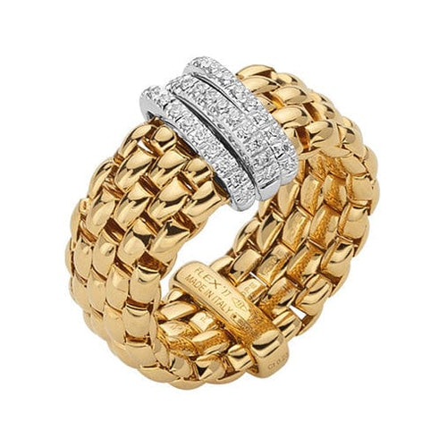 Panorama Flex'it 18K Gold & Diamond Pave Ring - AN587-FOPE-Renee Taylor Gallery