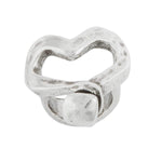 Nailed Heart Sterling Silver Plated Ring - ANI0265MTL000-UNO de 50-Renee Taylor Gallery