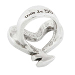 Nailed Heart Sterling Silver Plated Ring - ANI0265MTL000-UNO de 50-Renee Taylor Gallery