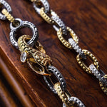 Victorian Milgrain Chain Bracelet in Platinum and 18K Yellow Gold - B-10P-Alex Sepkus-Renee Taylor Gallery