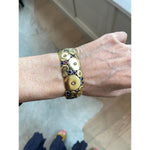 Orchard Cuff Bracelet with Pink Sapphires in 18K Yellow Gold - B-34-PNK-MIX-Alex Sepkus-Renee Taylor Gallery
