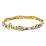 White Link Bracelet with White Diamonds in 18K Yellow Gold - B-50D-Alex Sepkus-Renee Taylor Gallery